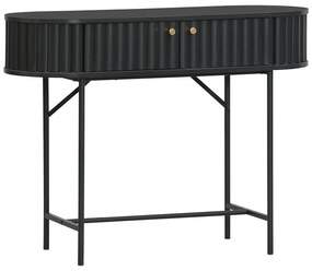 Κονσόλα Zeplen pakoworld MDF-μέταλλο σε μαύρη απόχρωση 100x35x75εκ