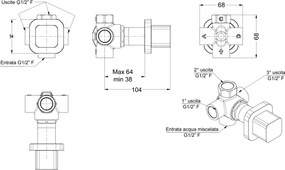 Eurorama Quadra R4758 Chrome - Μικτης εντοιχισμού 3 εξοδων