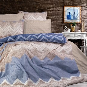 Σεντόνια Μονά (Σετ) Dimcol Αθηνά 407 Beige/Blue