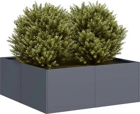 vidaXL Ζαρντινιέρα Ανθρακί 80x80x30 εκ. από Χάλυβα