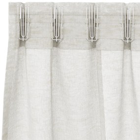 vidaXL Κουρτίνες με κουρτίνες 2 pcs Κρεμ 140 x 225 cm Πολυεστέρας