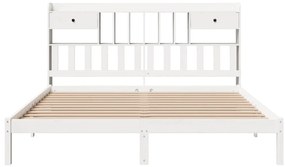 vidaXL Κρεβάτι Βιβλιοθήκη Χωρίς Στρώμα 180x200 εκ Μασίφ Ξύλο Πεύκου