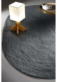 Οβάλ Χαλί Καλοκαιρινό (140x210) Guy Laroche Native Anthracite