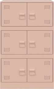 vidaXL Ντουλάπι Ροζ 67x39x107 εκ. από Ατσάλι