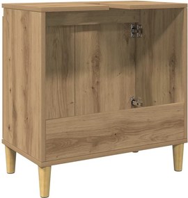 vidaXL Ντουλάπι Νιπτήρα τεχνίτης Δρυς 58x33x60 εκ. Επεξεργασμένο Ξύλο