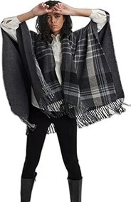 PONCHO γυναικείο Vero Moda JADIA Dark Grey Melange/BLACK/BIRCH