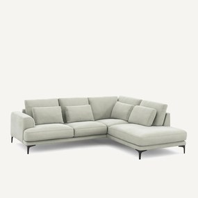 Γωνιακός καναπές με αριστερή γωνία από βελούδο stonewashed, Marsile