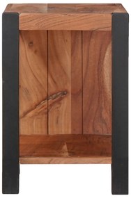 vidaXL Βιβλιοθήκη Καφέ, Μαύρο 50 x 30 x 40 εκ. Στερεό Ξύλο Ακακίας