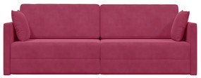 vidaXL Καναπές-κρεβάτι 2 σε 1 Κρασί κόκκινο 213x144x60 cm Βελούδο