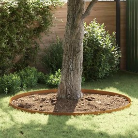 vidaXL Φράχτης Κήπου Σκ rusty 450 x 10 εκ Ατσάλι σκληρυθέν στον αέρα