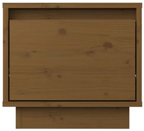 vidaXL Κομοδίνο Καφέ Μελί 35 x 34 x 32 εκ. από Μασίφ Ξύλο Πεύκου