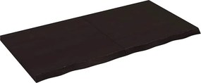 vidaXL Πάγκος Μπάνιου Σκούρο Καφέ 120x60x(2-4) εκ. Επεξεργ. Μασίφ Ξύλο