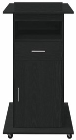 vidaXL Πλατφόρμα Μαύρη δρυς 55 x 55 x 107 cm Επεξεργασμένο ξύλο