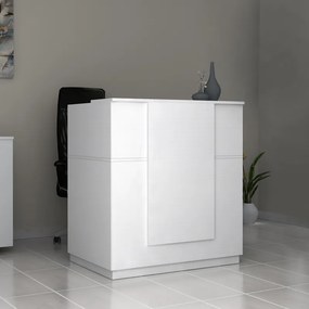 Γραφείο υποδοχής - reception Gemini Megapap χρώμα λευκό 100x70x110εκ.