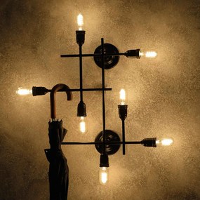 Φωτιστικό Τοίχου EG166597WB Black Metal