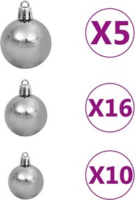 vidaXL Τεχνητό Χριστουγεννιάτικο Δέντρο με 300 LED Πράσινο 180 cm