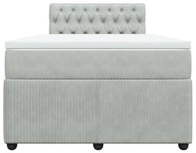 ΚΡΕΒΑΤΙ BOXSPRING ΜΕ ΣΤΡΩΜΑ ΑΝΟΙΧΤΟ ΓΚΡΙ 120X200 ΕΚ. ΒΕΛΟΥΔΙΝΟ 3287716