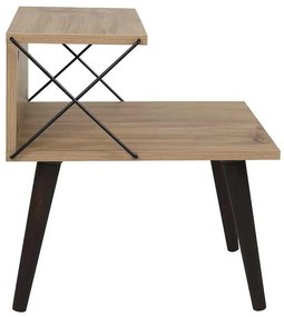 Βοηθητικό τραπέζι-κομοδίνο Gather pakoworld sonoma-καρυδί 50x40x55εκ