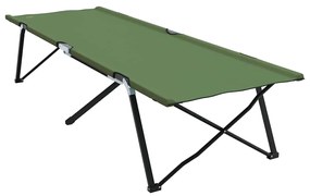 vidaXL Αναδιπλούμενο Κρεβάτι Κάμπινγκ Πράσινο 206 x 76 x 74 εκ