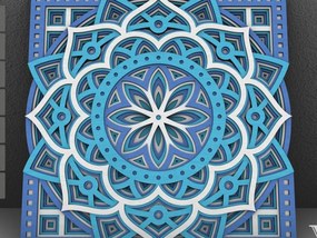 Intra απο ξύλο plywood Χρώμα wenge 3mm-4mm πάχος - Flower Mandala , Layered Mandala Δίασταση 30x30 cm INTRAFABR-37466686