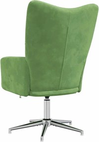 vidaXL Πολυθρόνα Relax Ανοιχτό Πράσινο Βελούδινη