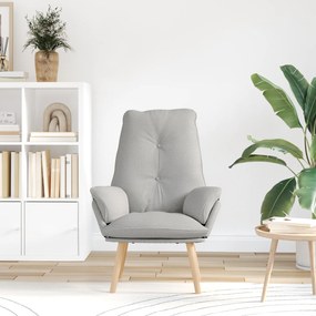vidaXL Πολυθρόνα Χαλάρωσης Συννεφένια Γκρι Υφασμάτινη