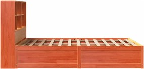 vidaXL Σκελετός Κρεβ. Χωρίς Στρώμα Καφέ Κεριού 160x200 εκ Μασίφ Πεύκο