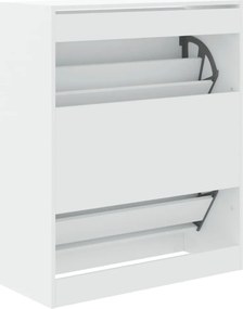 vidaXL Παπουτσοθήκη Λευκή 80x34x96,5 εκ. από Επεξεργασμένο Ξύλο