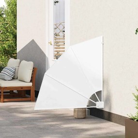 vidaXL Αδιάφανο σκίαστρο μπαλκονιού Λευκό 115 x 115 εκ ύφασμα