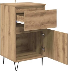 vidaXL Πλαϊνό γραφείο artisan δρυς 35 x 40 x 70 εκ. Επεξεργασμένο ξύλο