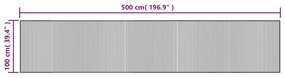 Χαλί Ορθογώνιο Φυσικό 100 x 500 εκ. Μπαμπού - Καφέ