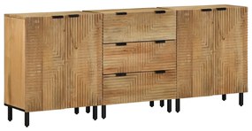 vidaXL 3 τεμαχίων Sideboards καφέ 60x33x75 cm μασίφ ξύλο Mango