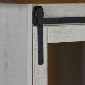 Sideboard HALDEN με συρόμενη πόρτα Λευκό 80x40x80 cm μασίφ ξύλο 4018422