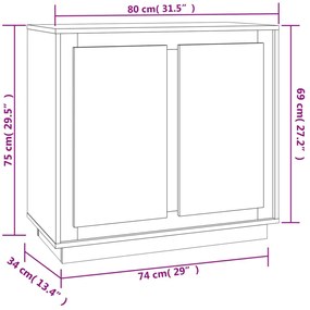 ΝΤΟΥΛΑΠΙ ΓΥΑΛΙΣΤΕΡΟ ΛΕΥΚΟ 80X34X75 ΕΚ. ΑΠΟ ΕΠΕΞΕΡΓΑΣΜΕΝΟ ΞΥΛΟ 819886