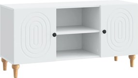 vidaXL Ντουλάπι TV Λευκό 102 x 34,5 x 50 εκ. Επεξεργασμένο Ξύλο