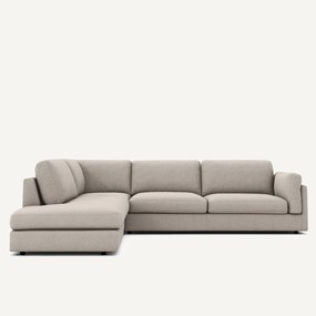 Γωνιακός καναπές με σεζλόνγκ από βισκόζη και λινό, César