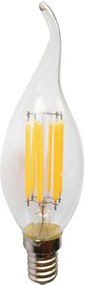 Λαμπτήρας LED Filament E14 Candle 6W 4000K Dimmable Tip  (10 τεμάχια)