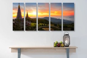 Πρωινή ανατολή εικόνας 5 μερών πάνω από την Ταϊλάνδη - 200x100