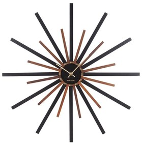 Ρολόι Τοίχου Diva KA5820 D.60cm Black Karlsson Metal
