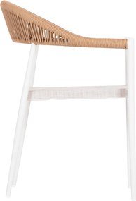 ΠΟΛΥΘΡΟΝΑ BERG HM6284.01 ΑΛΟΥΜΙΝΙΟ &amp; TEXTILENE ΛΕΥΚΟ--P.E.TWISTED RATTAN 55x56x79Υεκ