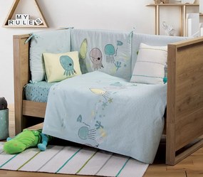 Πάντα Κούνιας Ocean Friends Aqua 60+67+60x40 - Nef-Nef Homeware