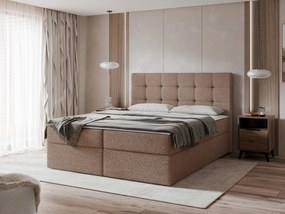 Επενδυμένο Κρεβάτι Luanda-Καφέ-140x200