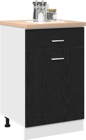 vidaXL Κρεμαστό ντουλάπι Μαύρη Οξυά 50 x 46 x 81,5 εκ