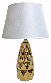 Φωτιστικό Επιτραπέζιο Κεραμικό Χρυσό-Λευκό Art Et Lumiere 32x47εκ. 10494