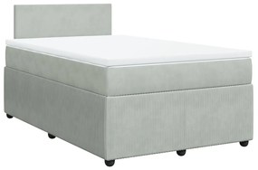 ΚΡΕΒΑΤΙ BOXSPRING ΜΕ ΣΤΡΩΜΑ ΑΝΟΙΧΤΟ ΓΚΡΙ 120X200 ΕΚ. ΒΕΛΟΥΔΙΝΟ 3290004