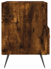 vidaXL Κομοδίνα 2 τεμ. Καπνιστή Δρυς 40 x 35 x 47,5 εκ. Επεξεργ. Ξύλο