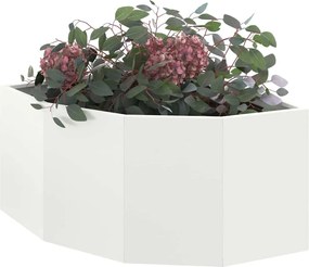 vidaXL Γωνιακό Ροδόδεντρο Λευκό 60 x 60 x 35 cm Ατσάλι