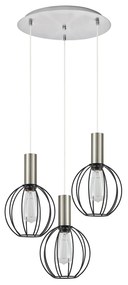 Φωτιστικό Οροφής Τρίφωτο Homelighting 77-8446 Nickel