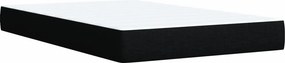 vidaXL Κρεβάτι Boxspring με Στρώμα Μαύρο 120x200 εκ. Υφασμάτινο