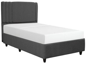 Κρεβάτι Lineo (Για Στρώμα 120x200cm) 322-000030 Με Αποθηκευτικό Χώρο 121x206x126cm Anthracite Ημίδιπλο